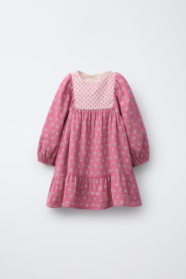VESTIDO ESTAMPADO - Rosa da Zara