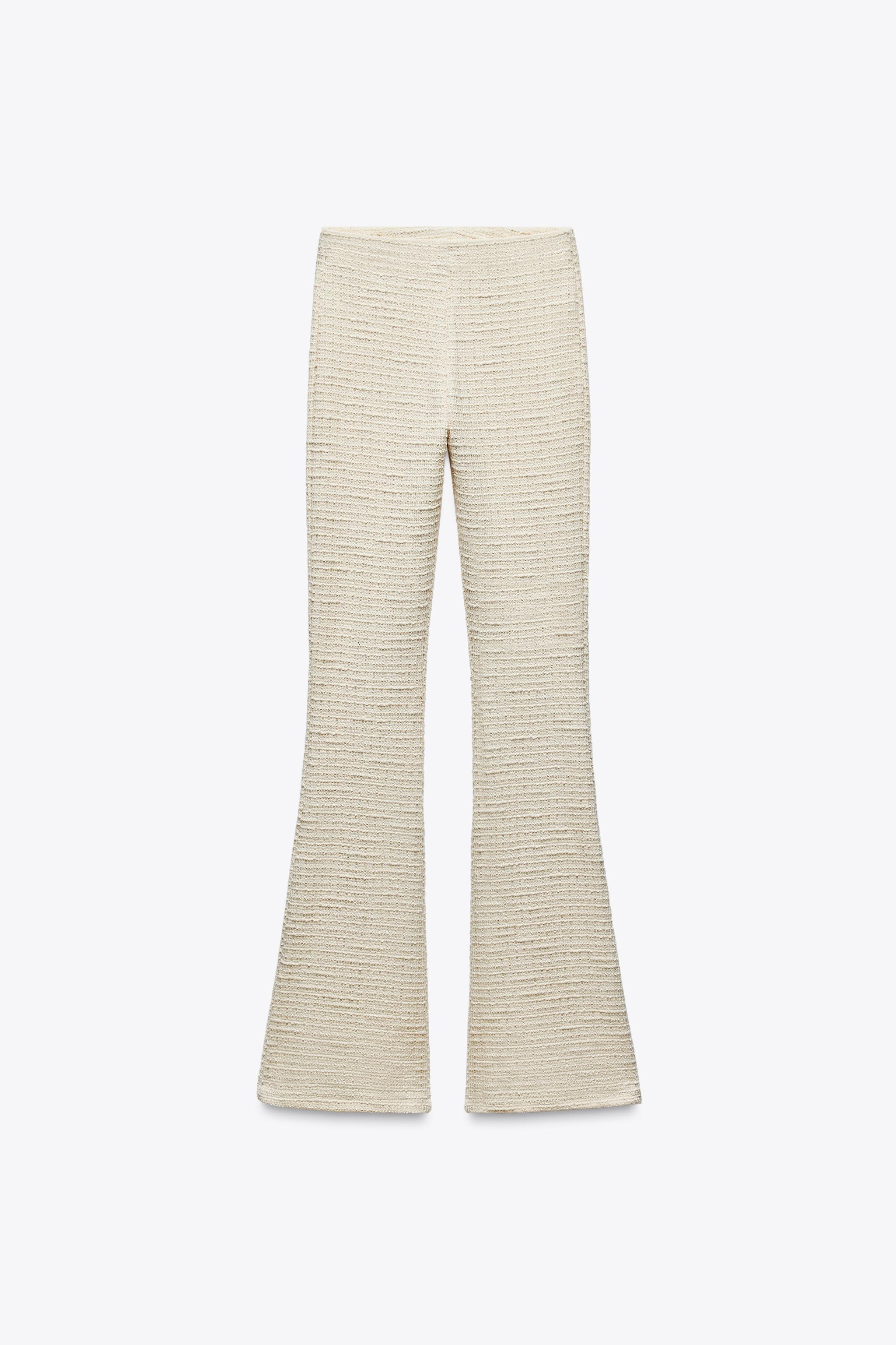 テクスチャーフレアパンツ - エクリュ/ベージュ | ZARA Japan / 日本