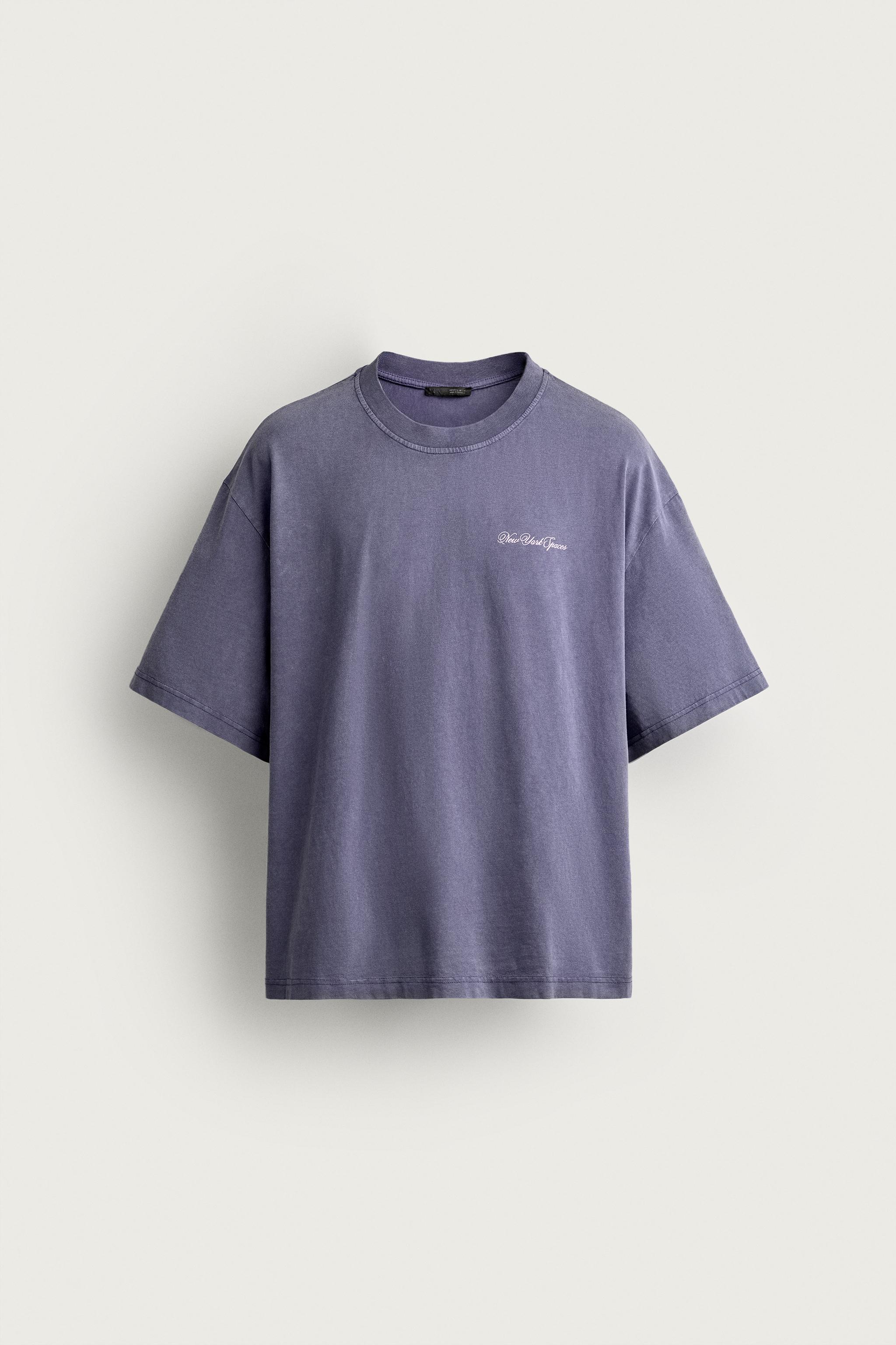 WASHED GRAPHIC T-SHIRT — Purple