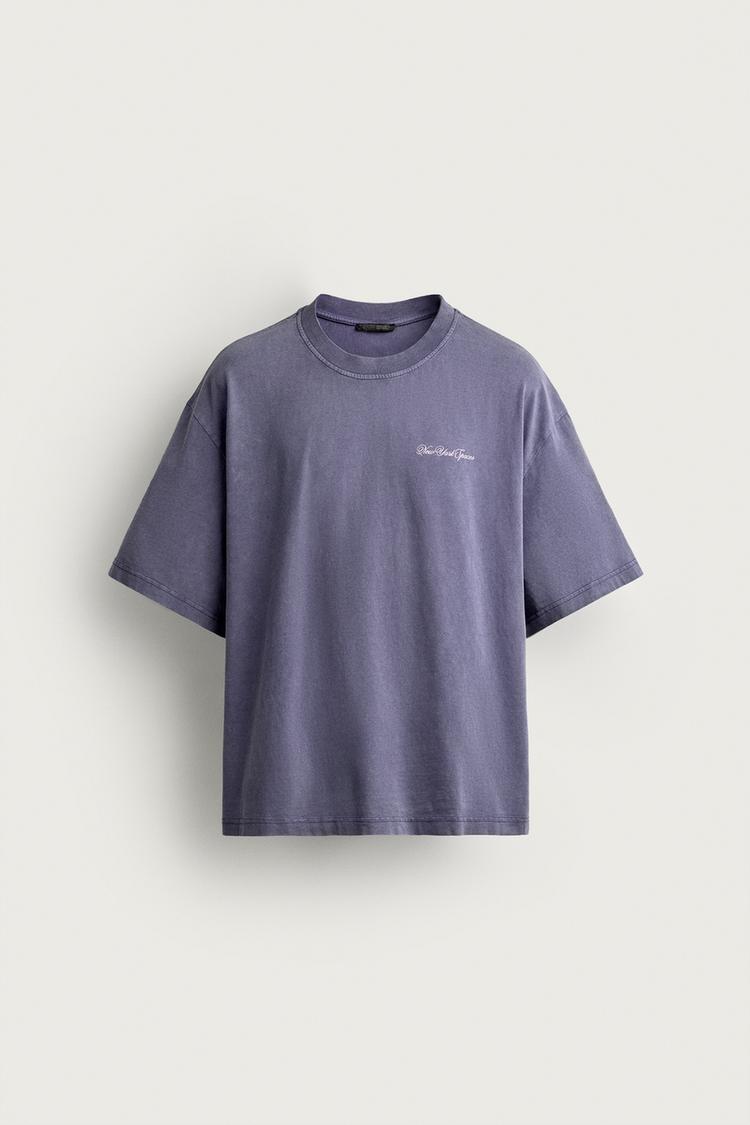 WASHED GRAPHIC T-SHIRT — Purple