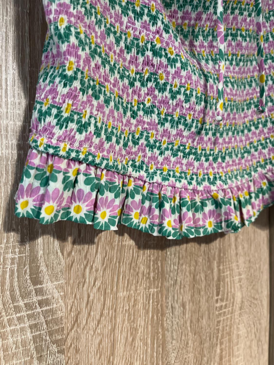 SMOCKED PRINT TOP - Image 4