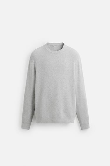 BASIC TEXTURED SWEATER - Grey marl by Zara