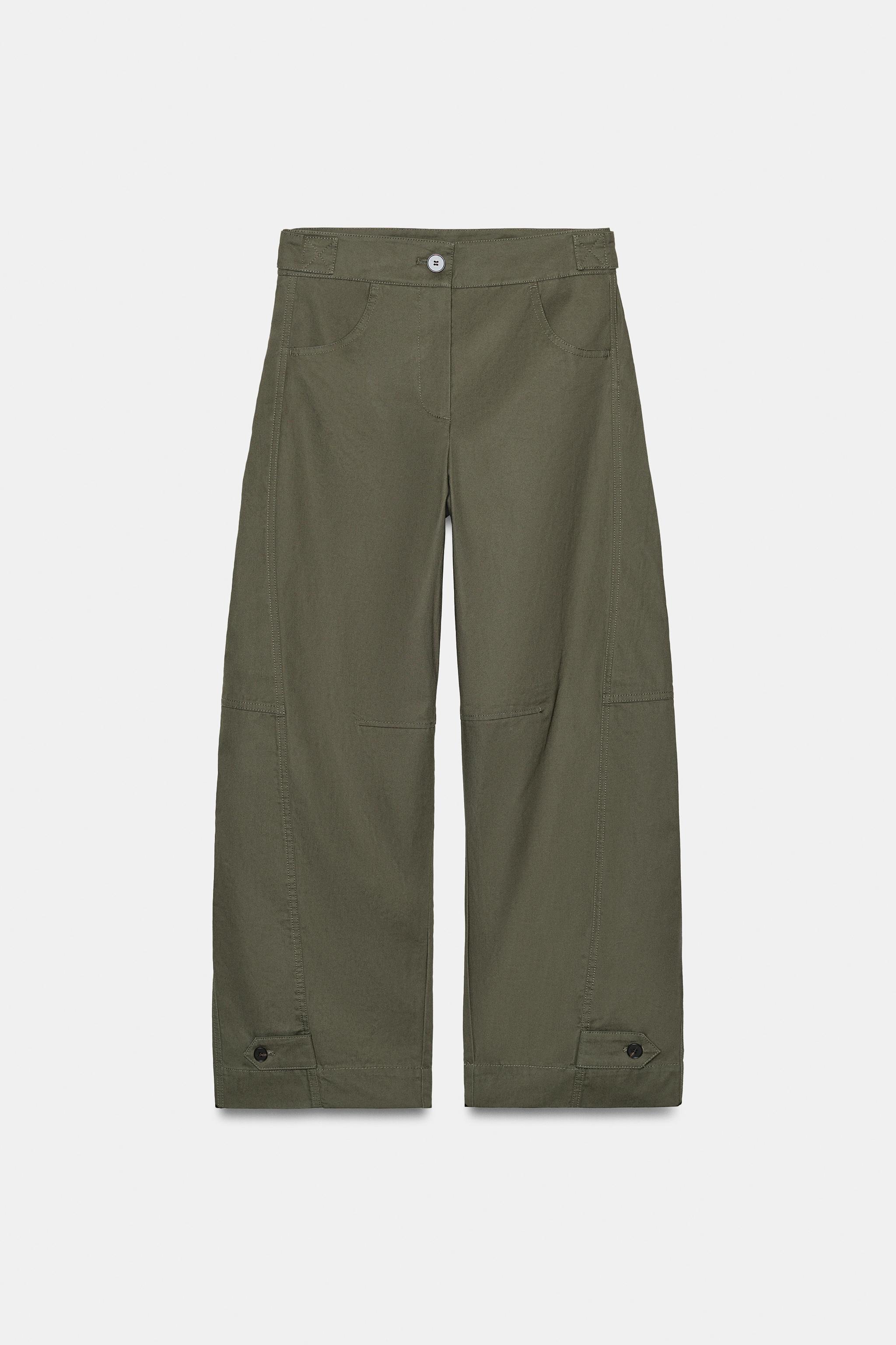 PANTALON BARREL À PASSANTS