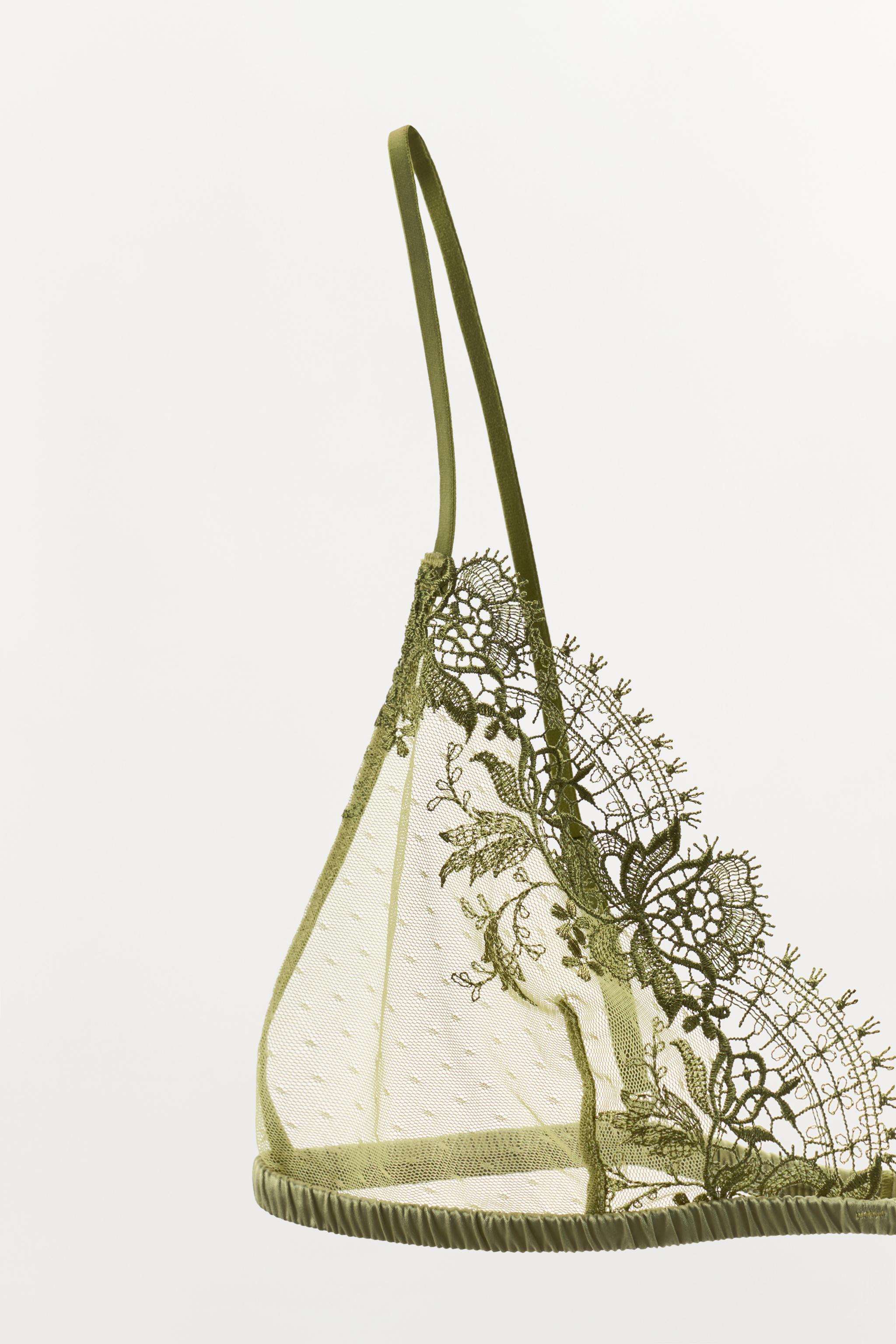 POINTELLE LACE TRIANGLE BRALETTE