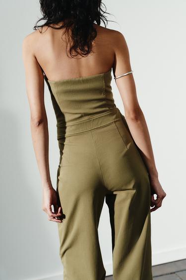 STRAPLESS JUMPSUIT - Green / Grass by Zara - Image 5