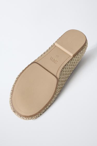 BALLERINES CROCHET MÉTALLISÉES - Or de Zara - Image 6