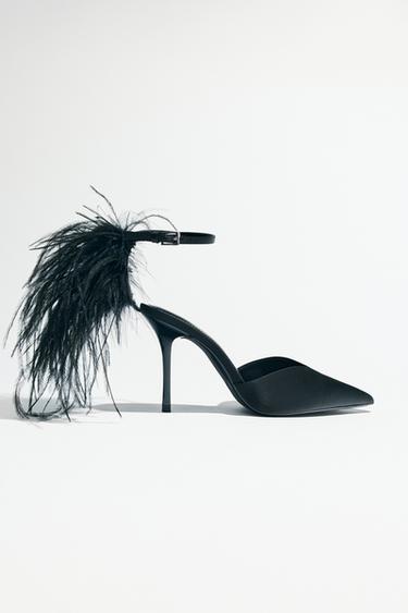 FEATHER FANTASY HIGH HEELS - Black by Zara