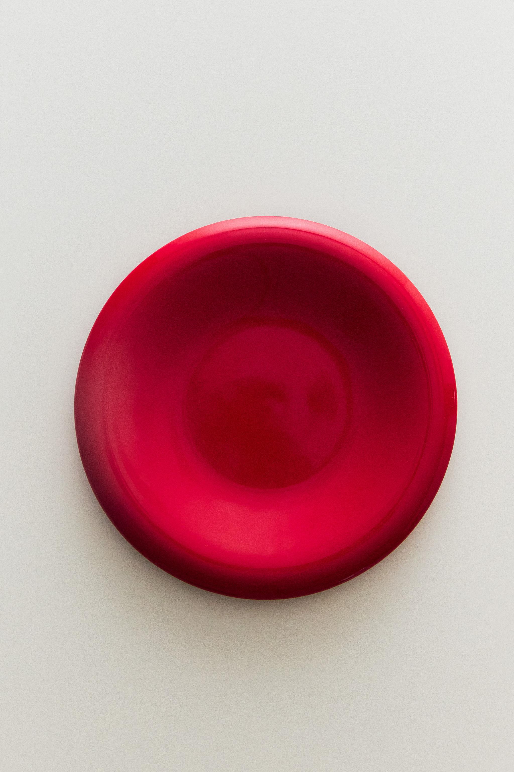 ASSIETTE À DESSERT EN GRÈS ÉMAILLÉ