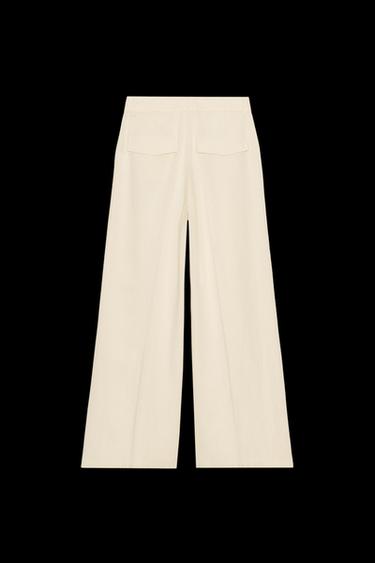 PLEATED TROUSERS - Vanilla by Zara