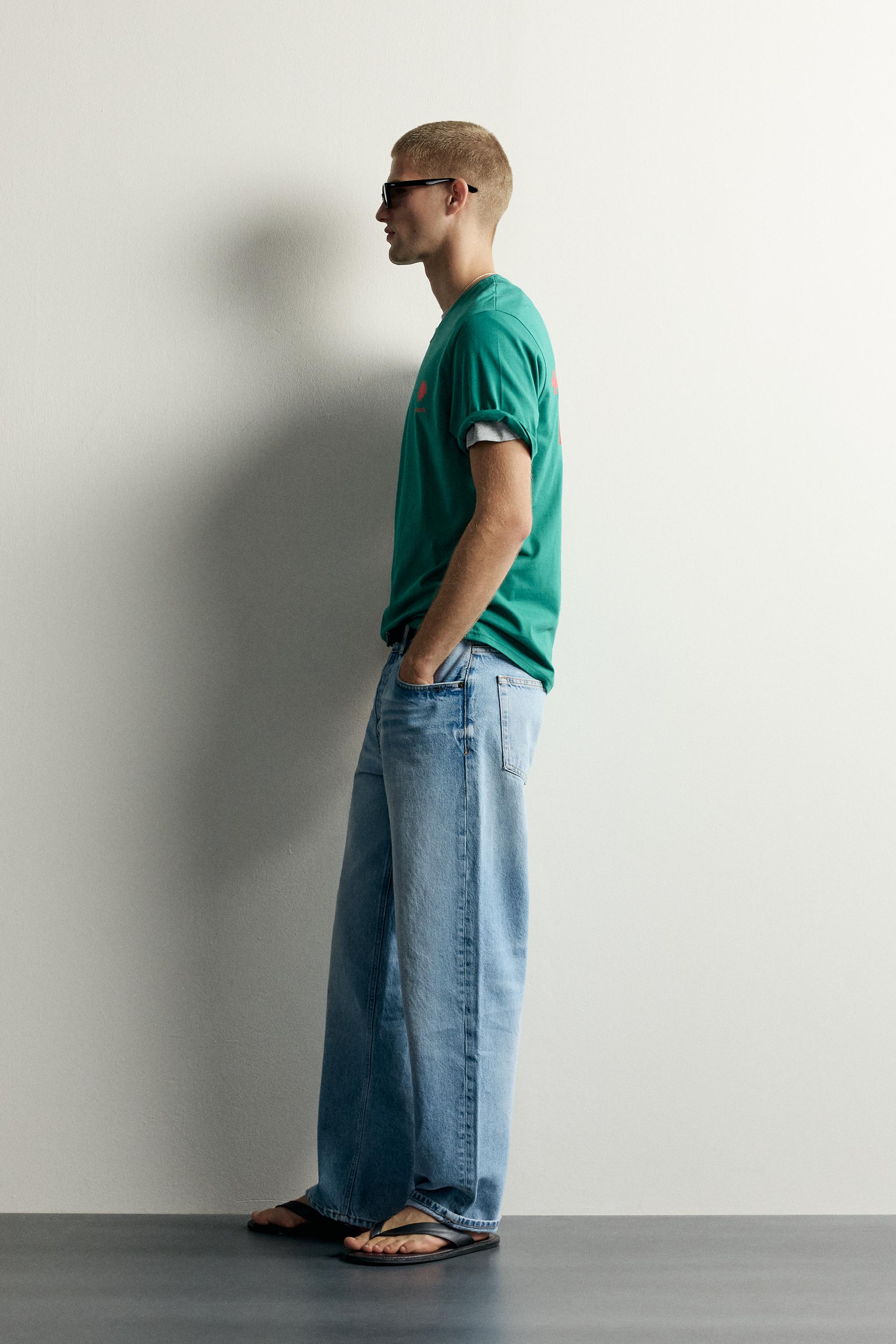 T-SHIRT COUPE DÉCONTRACTÉE À IMPRIMÉ CONTRASTANT