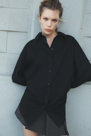 PLEATED SHIRT - Black by Zara - Image 0