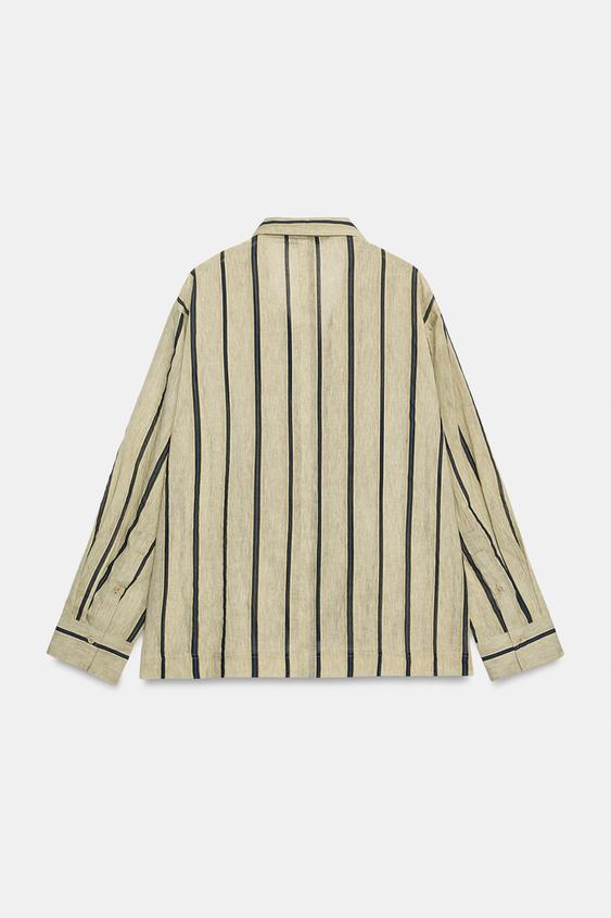 CHEMISE CROISÉE POCHES ZW COLLECTION - rayures de Zara - Image 5