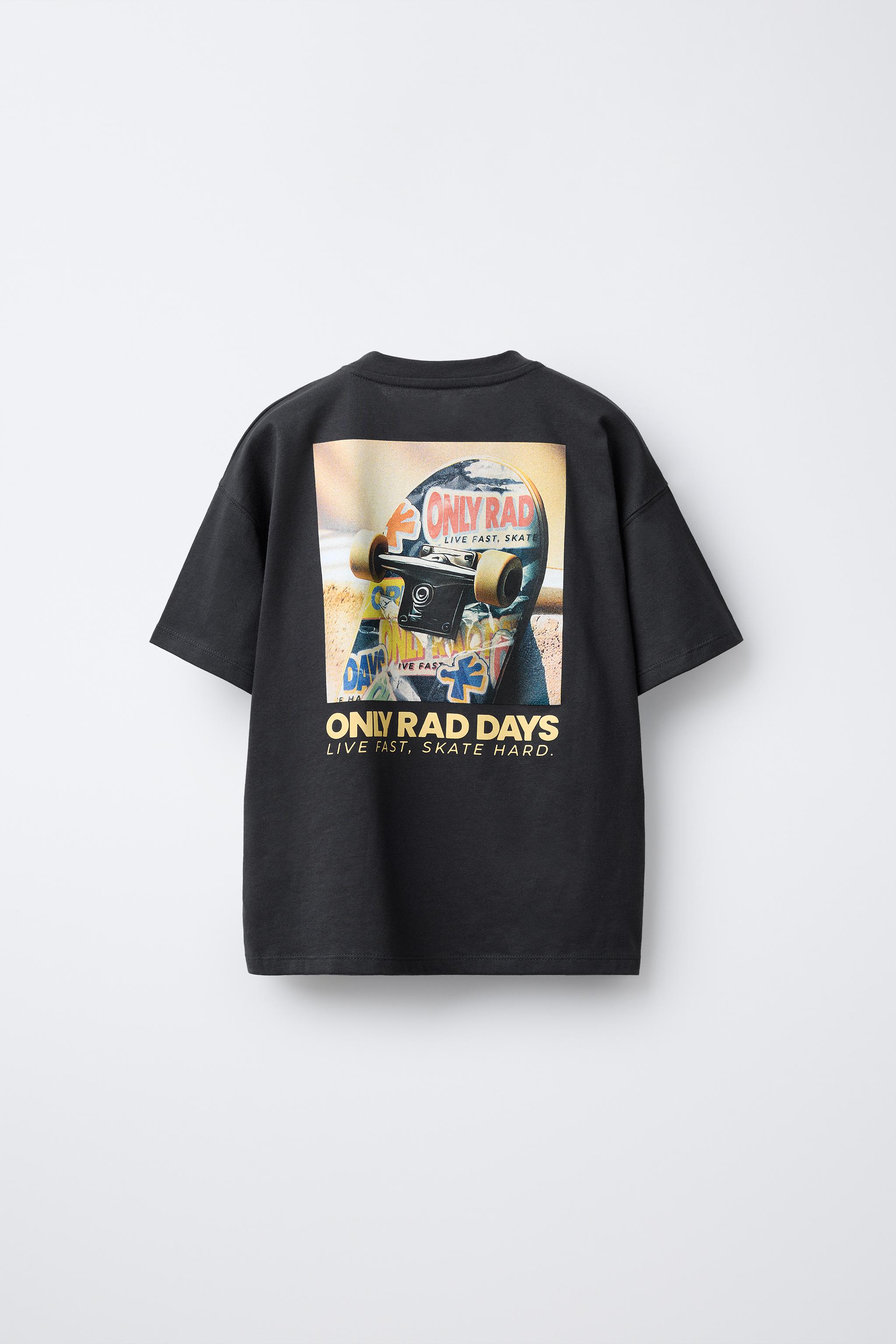 PHOTO PRINT T-SHIRT - Black | ZARA Canada