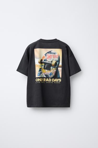 T-SHIRT IMPRIMÉ PHOTO - Noir de Zara - Image 1