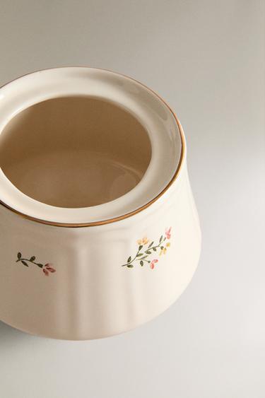 SUCRIER PORCELAINE MOTIF FLORAL - Crème de Zara - Image 2