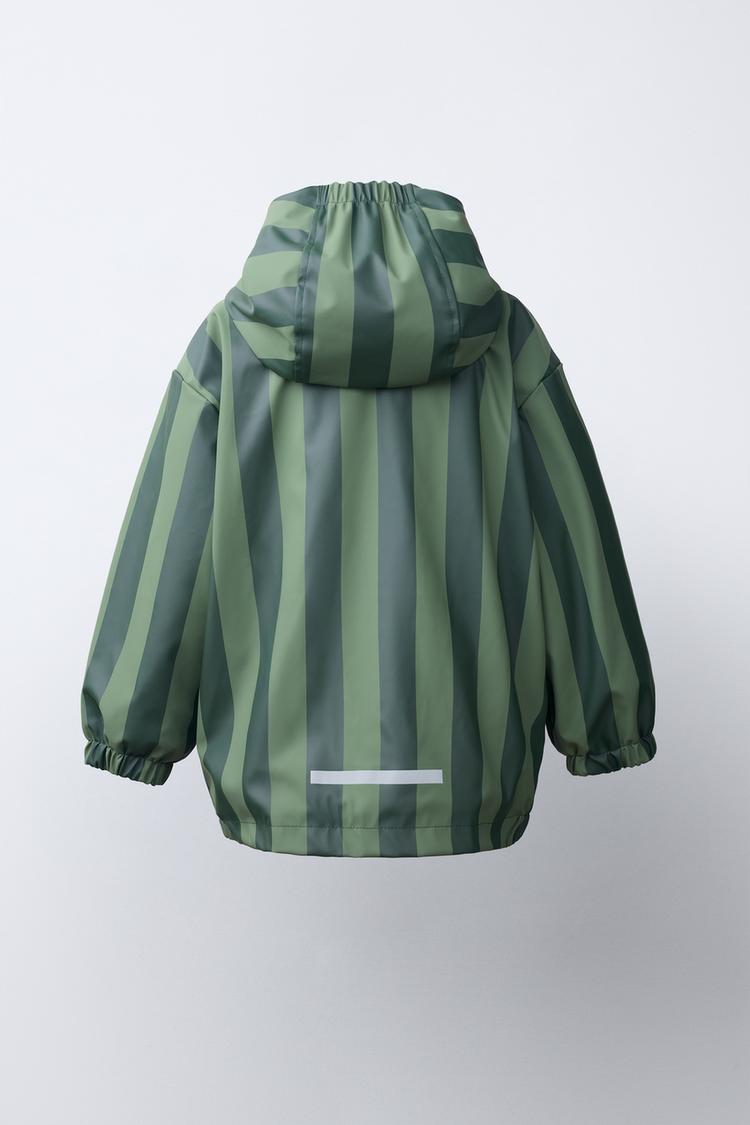 Impermeable de goma resistente al agua a rayas 4