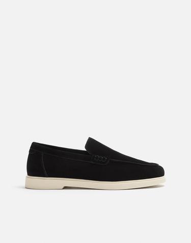 MOCASÍN PIEL CASUAL - Negro de Zara