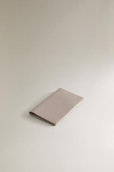 LEATHER TRAVEL DOCUMENT HOLDER - Grey by Zara - Image 1