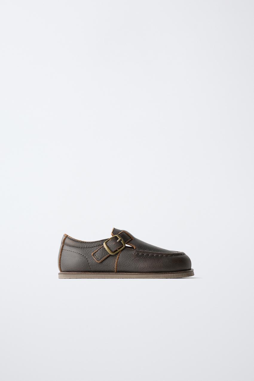 LEATHER SHOES - Brown | ZARA United Kingdom