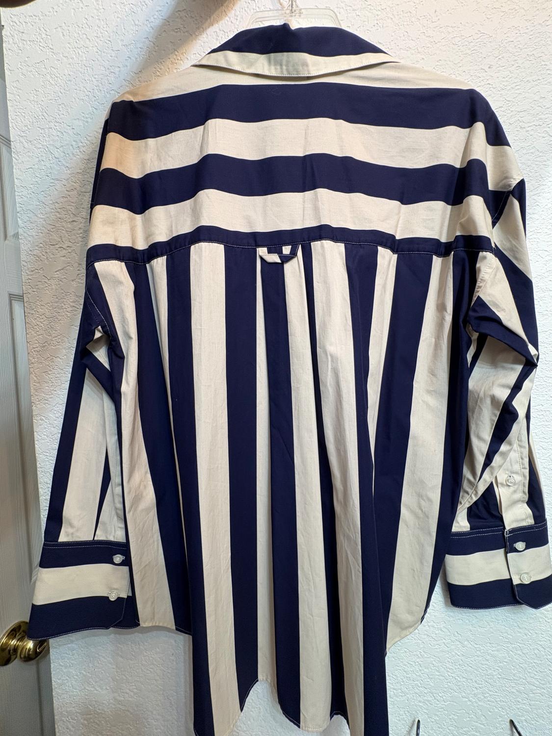 OVERSIZED STRIPED POPLIN SHIRT - Image 2