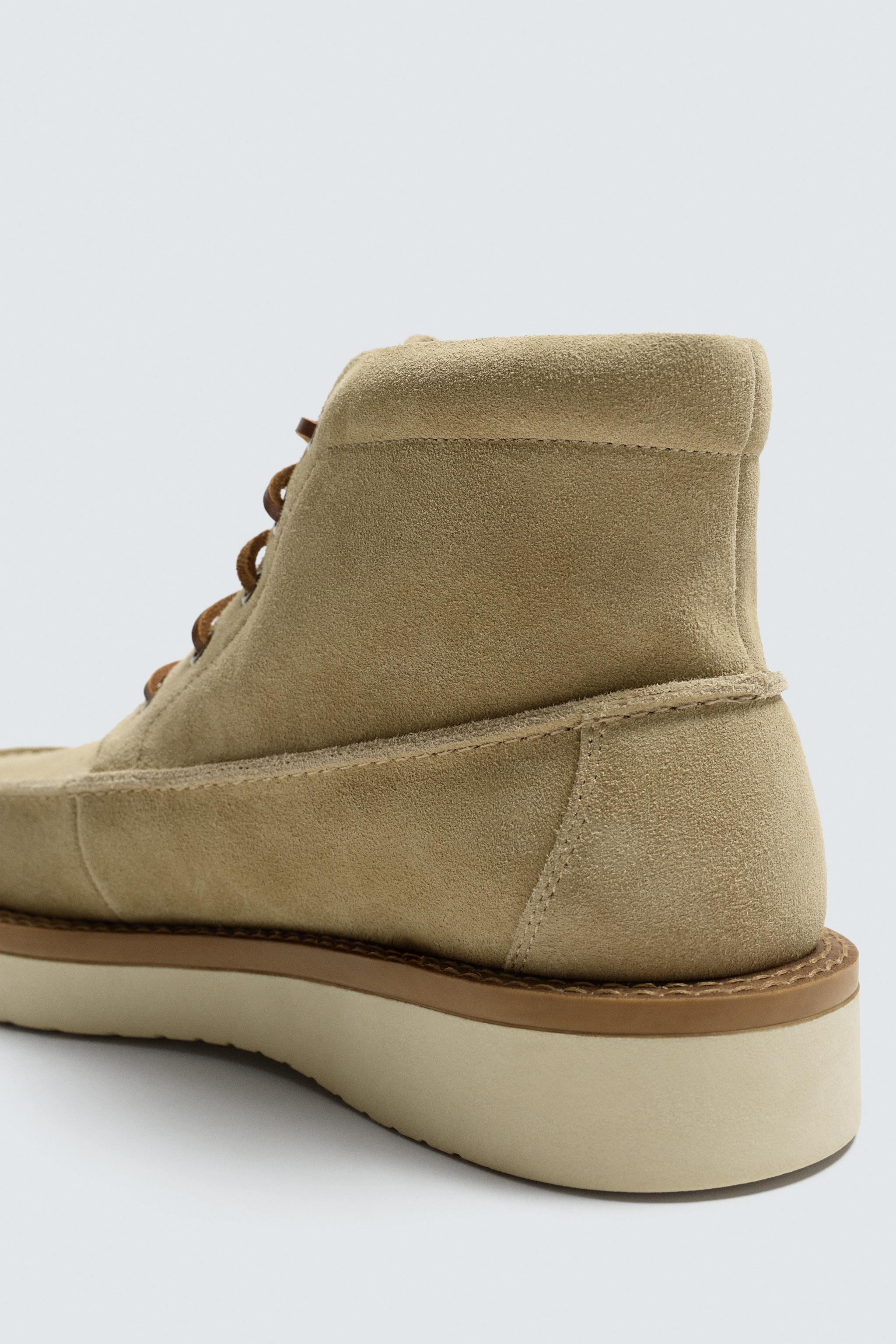 BOTTES À LACETS EN CUIR