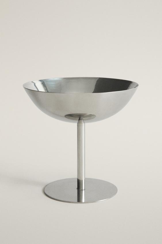 COPA ALTA PLATEADA ACERO INOXIDALE - Plata de Zara - Imagen 0