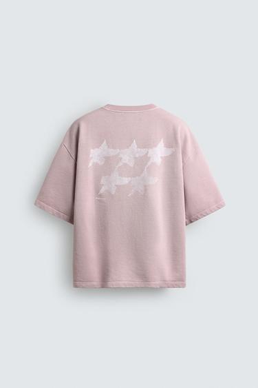 OHLAPEN PULOVER PUKAS SURF X ZARA - Pastelno roza od Zare