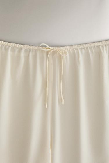PANTALON SOIE - Écru de Zara - Image 2