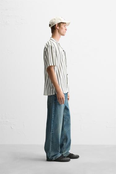 STRIPED TEXTURED SHIRT - White by Zara - Image 3