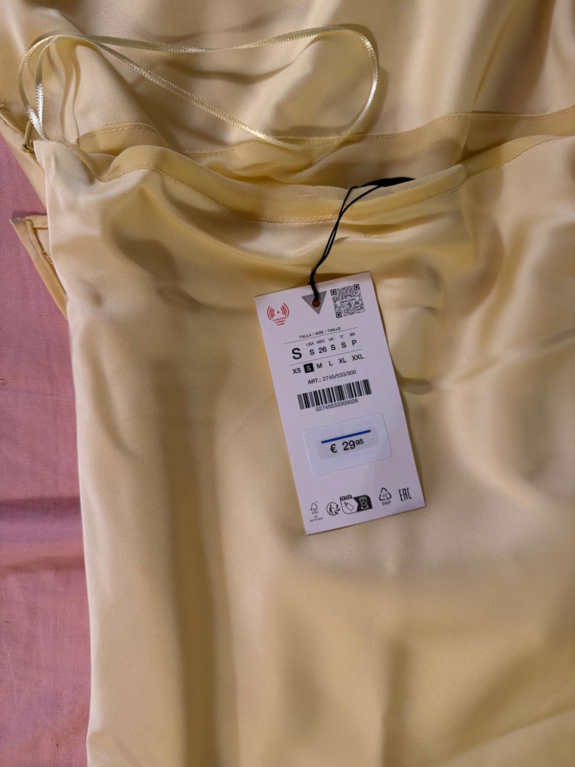 MINI SATIN DRESS WITH SASH - Image 3