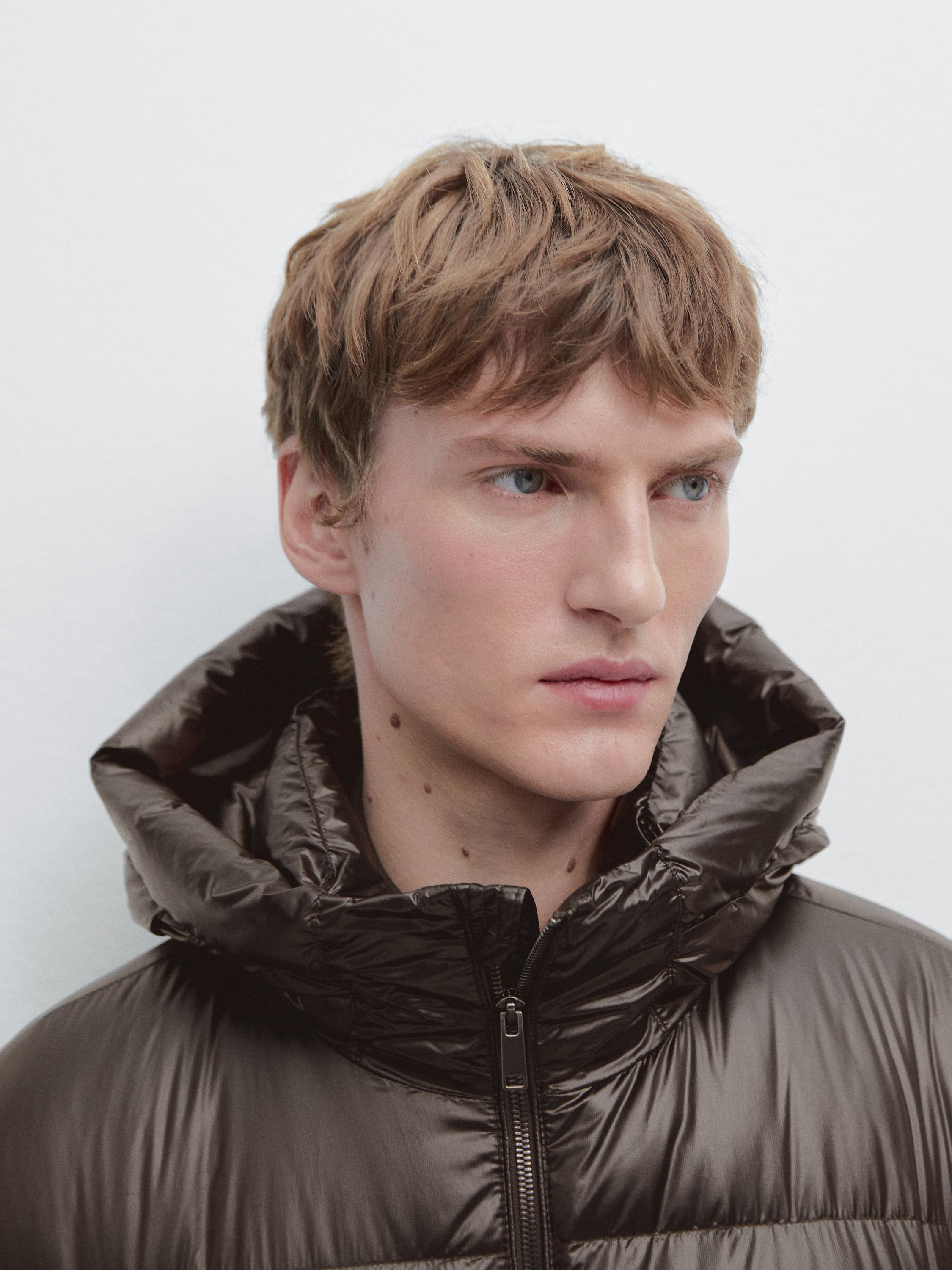 Water-repellent down blend jacket