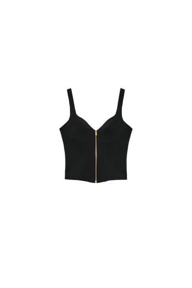 CORSETRY-INSPIRED ZIP TOP