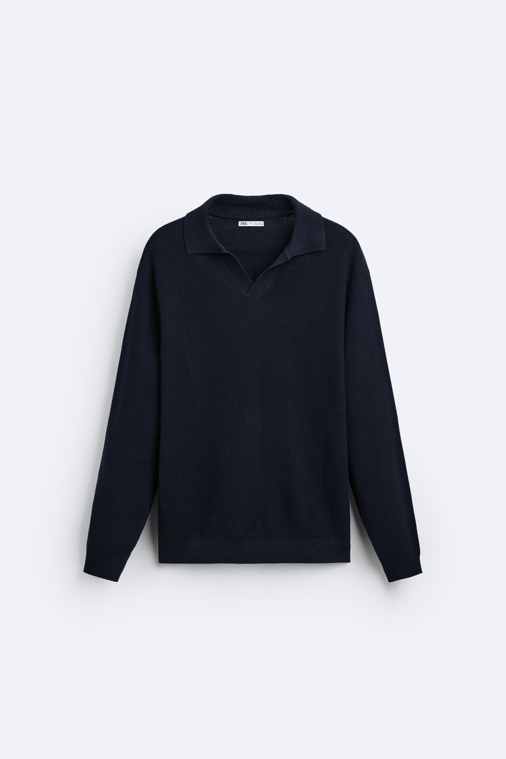 POLO SWEATSHIRT - Blue / Gray