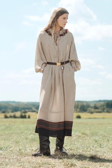 Zara LIMITED EDITION LONG PRINT DRESS - Printed