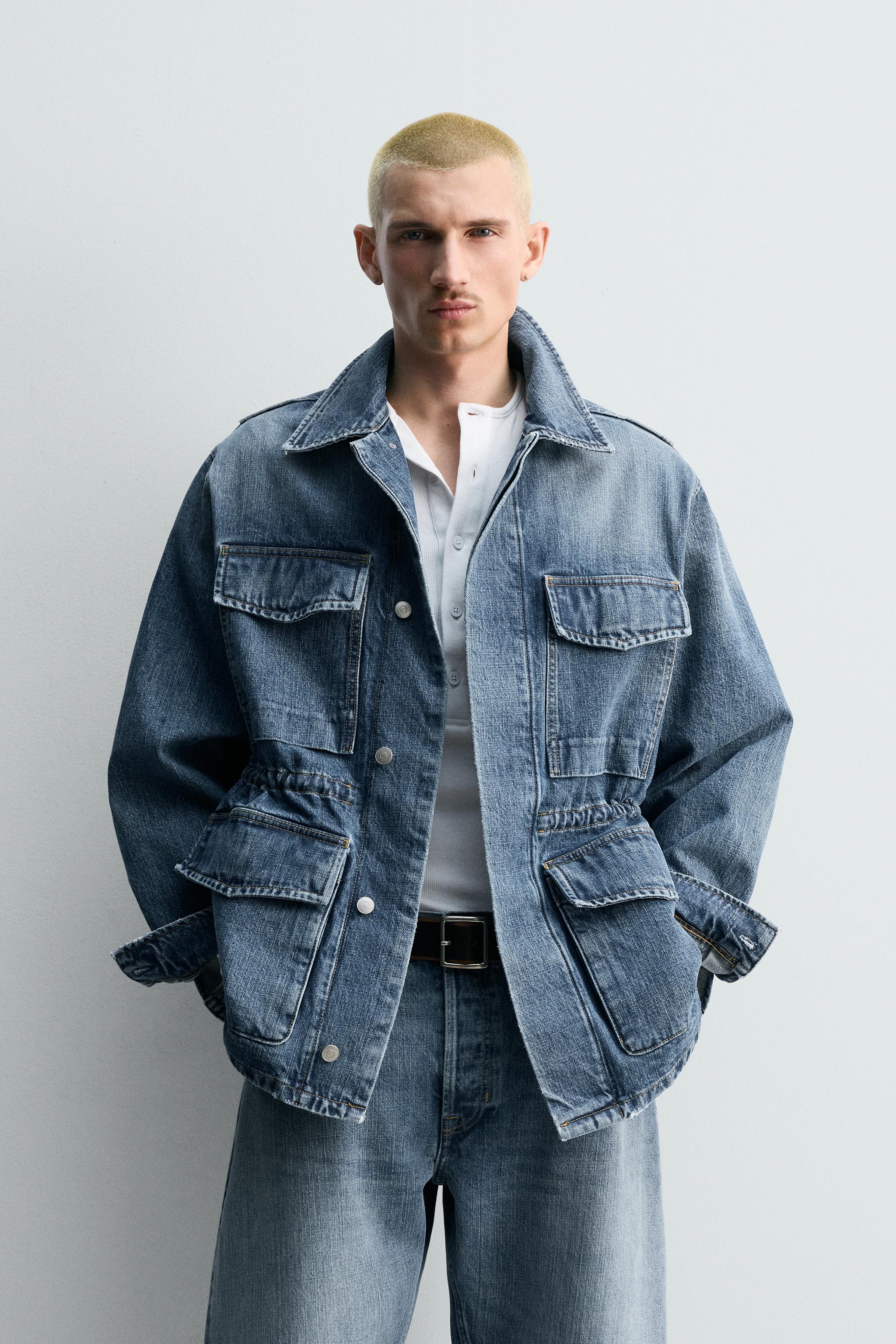PARKA EN DENIM À POCHES UTILITY