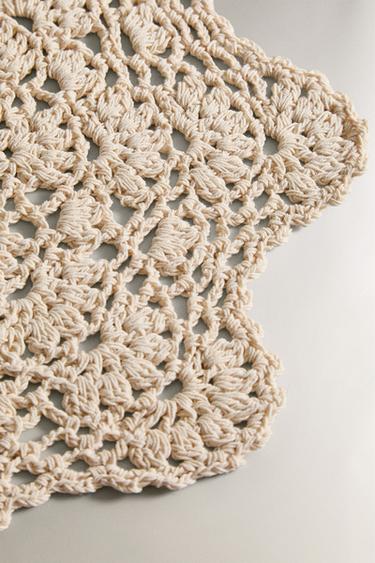 CROCHET PLACEMAT - Light beige by Zara - Image 2