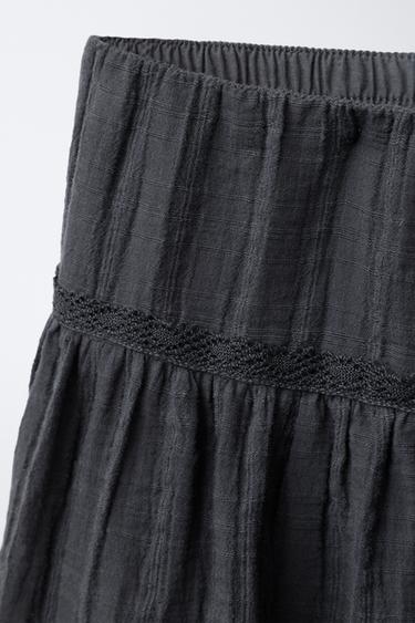 LACE BERMUDA SKORT - Anthracite grey by Zara - Image 2