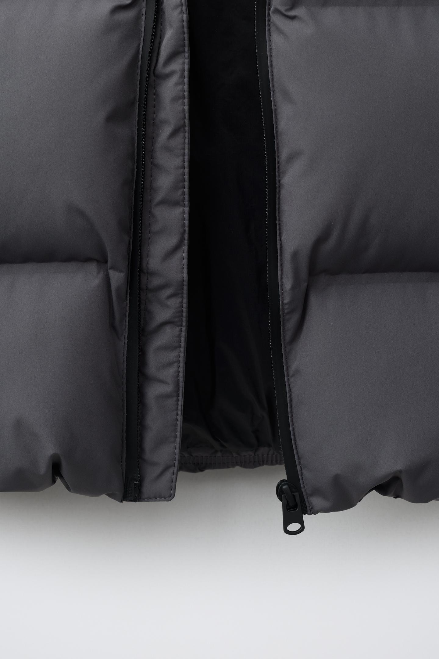 Детские худи Zara Water-Repellent Puffer Coat, цвет: Антрацитовый серый — фото 8