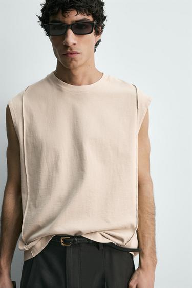 DÉBARDEUR À COUTURES - Vison moyen de Zara - Image 4