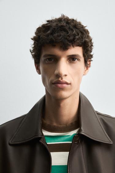 VESTE EN CUIR HARRY LAMBERT FOR ZARA X DISNEY - Marron foncé de Zara - Image 4