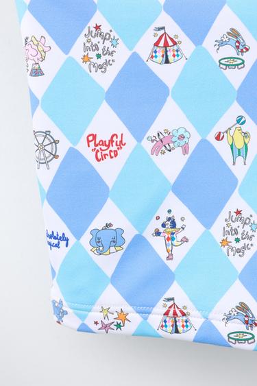 2-6 YEARS / CIRCUS PRINT SWIM BOXERS - Blue/White by Zara - Image 3