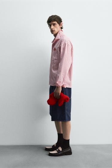 MICKEY MOUSE PATCH STRIPED SHIRT HARRY LAMBERT FOR ZARA X DISNEY - Pink by Zara - Image 3