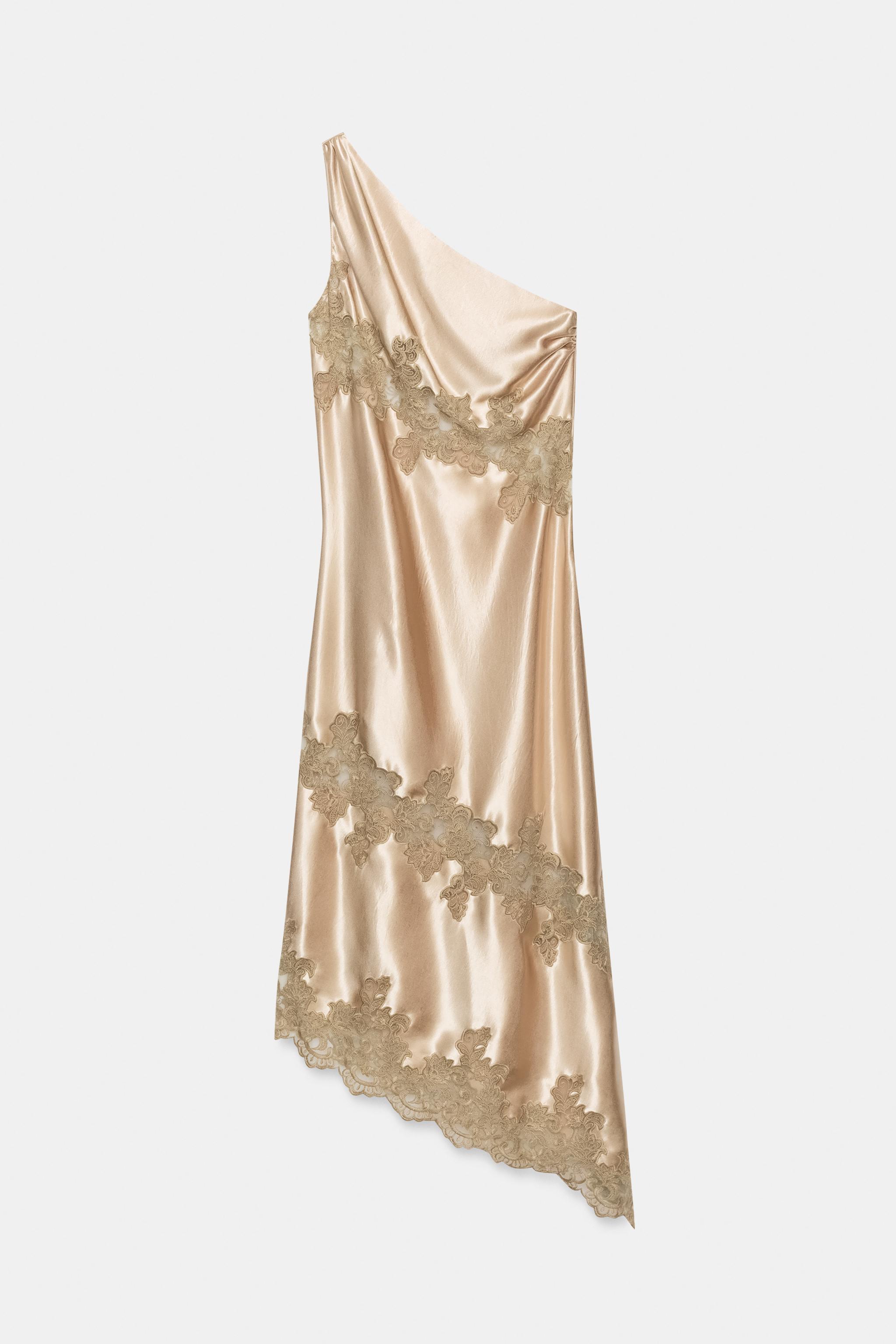 ASYMMETRIC LINGERIE STYLE DRESS