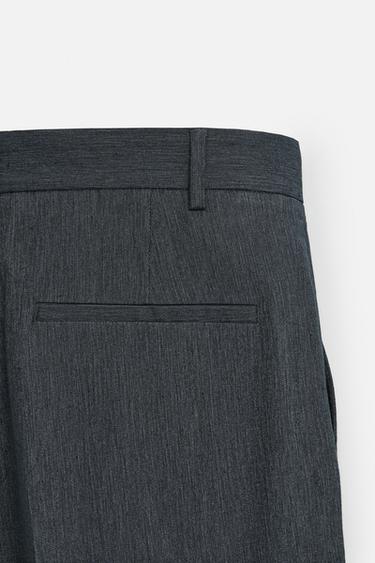 PANTALON COUPE REGULAR À PLIS - Bleu de Zara - Image 8