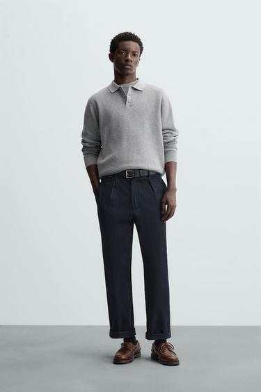 POLO PUNTO PERLADO - Gris vigoré de Zara - Imagen 0
