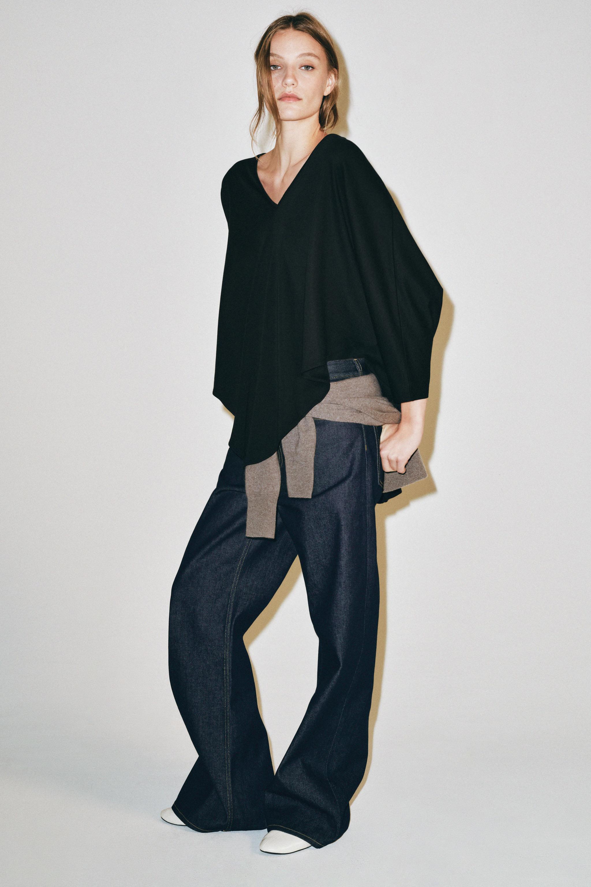 SUPIMA® CAPE T-SHIRT — Black