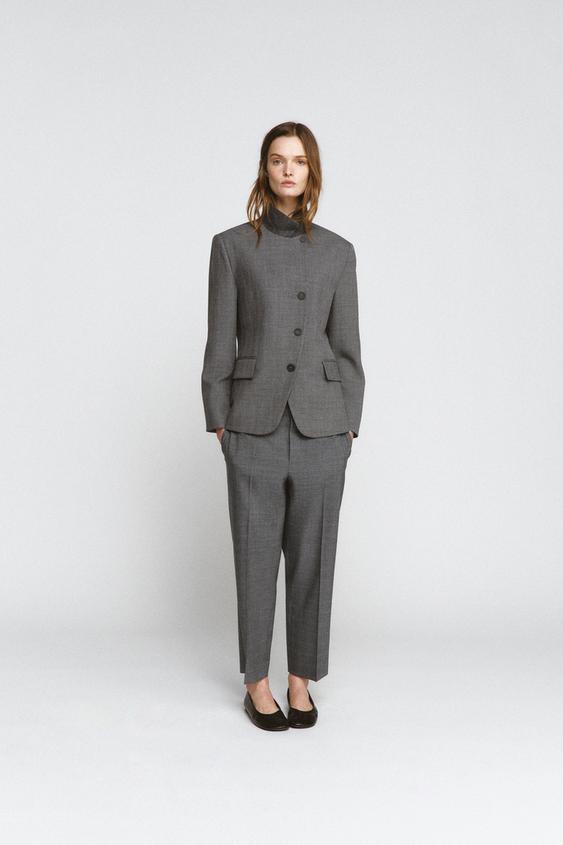 ZW COLLECTION PLAID STRAIGHT PANTS