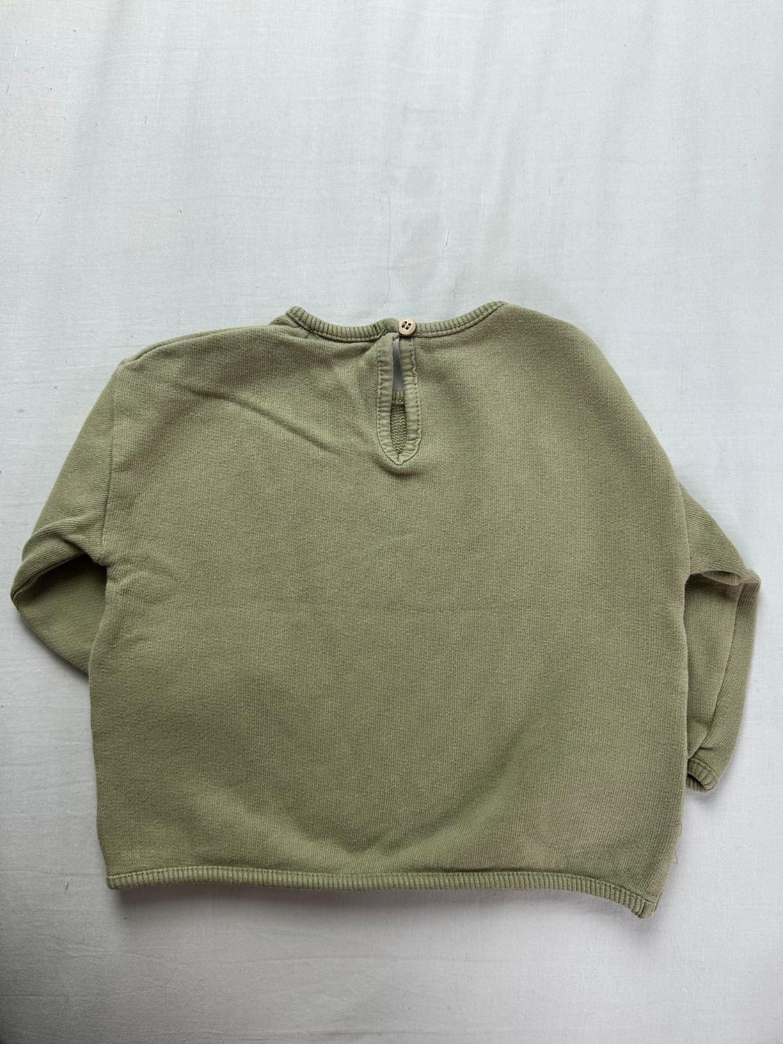 SMILE DAILY TEXT SWEATSHIRT WITH POCKETS. RIB COLLAR. - Image 3