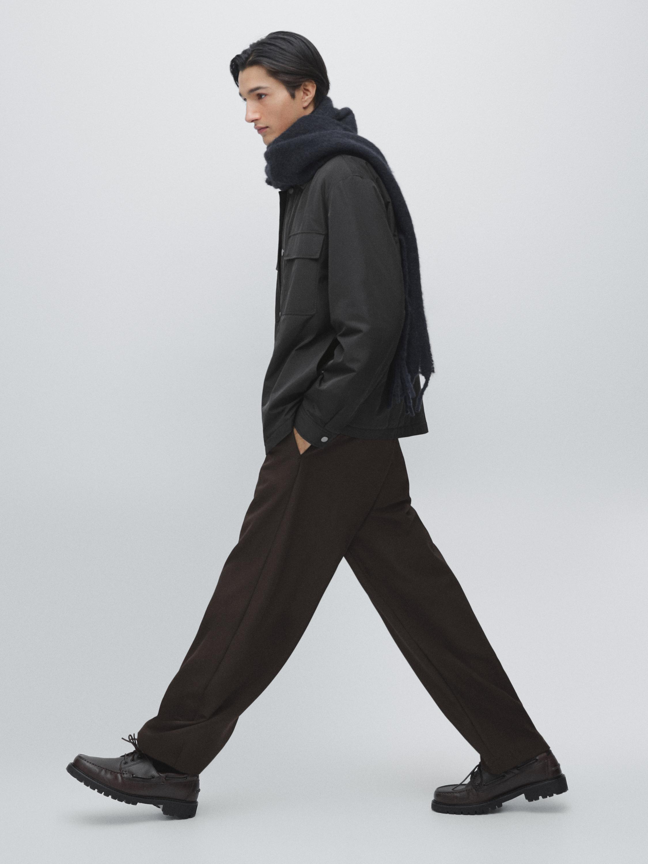 Water-repellent overshirt with pockets