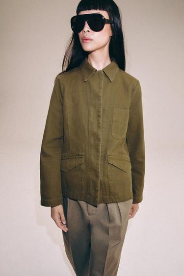 VESTE POCHES ZW COLLECTION - Kaki de Zara